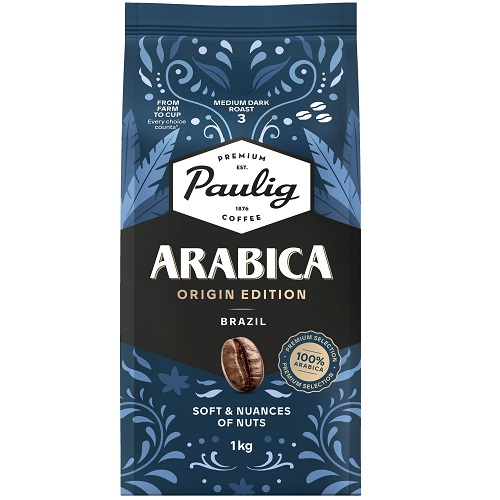 Paulig Arabica Brazil, зерно, 1000 гр
